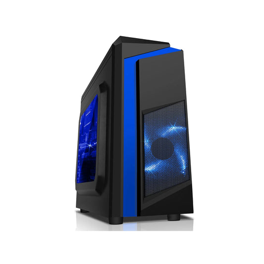 Spire F3 Micro ATX Gaming Case - Black/Blue